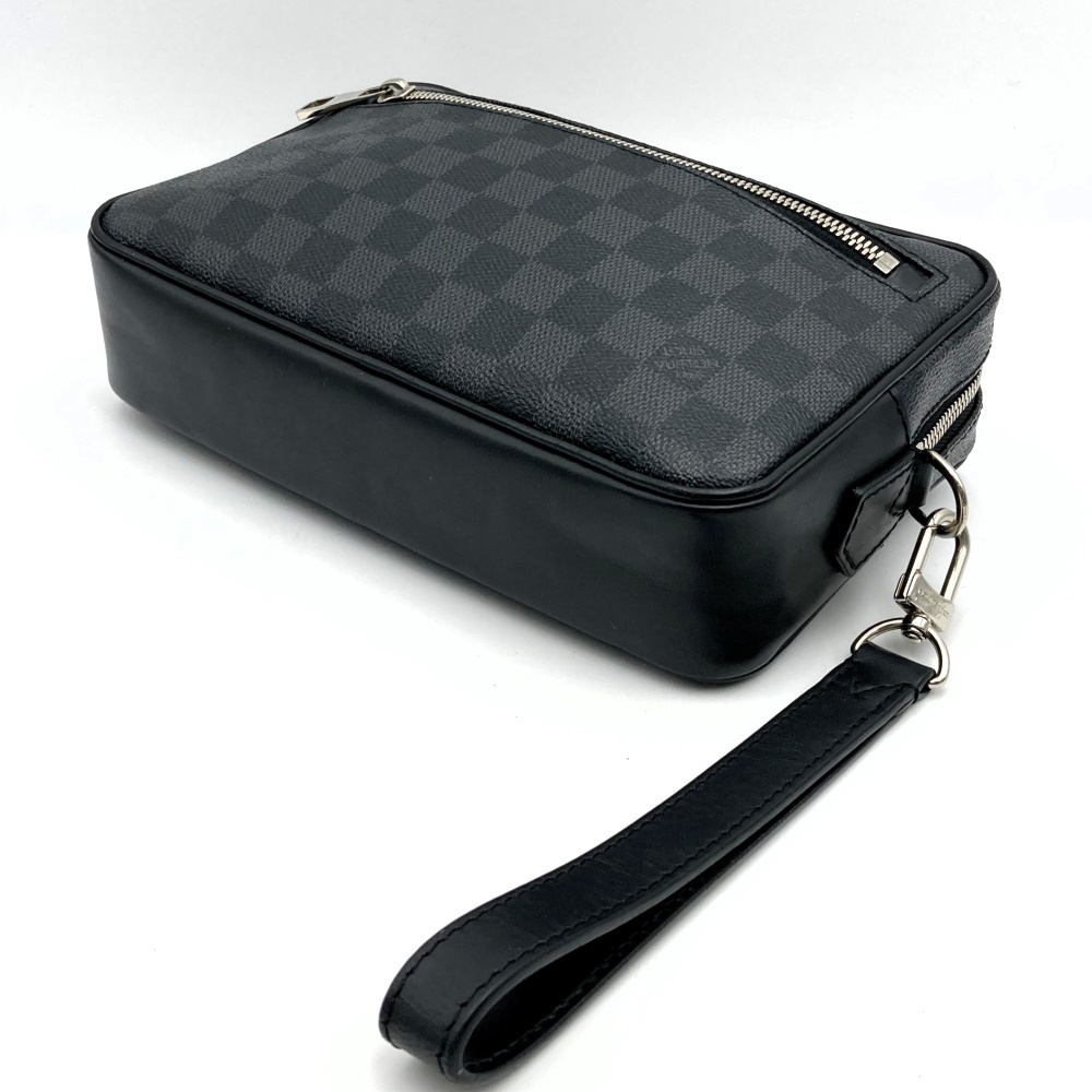 Louis Vuitton Clutch Black Bag Canvas Graphite Kasai Damier Pochette - Picture 3 of 10